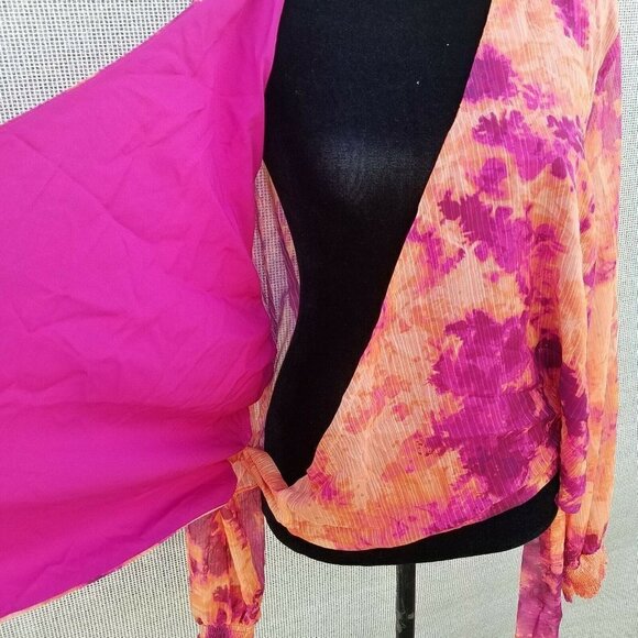 Bar III Long Sleeve Wrap Blouse. Size XXL. New With Tags $59 - Picture 6 of 11